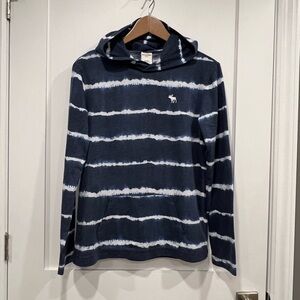 Abercrombie Kids Navy and White Striped Hoodie